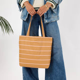 Swoosh Reversible Tote by Aloha Collection | Hey Girl/Tan