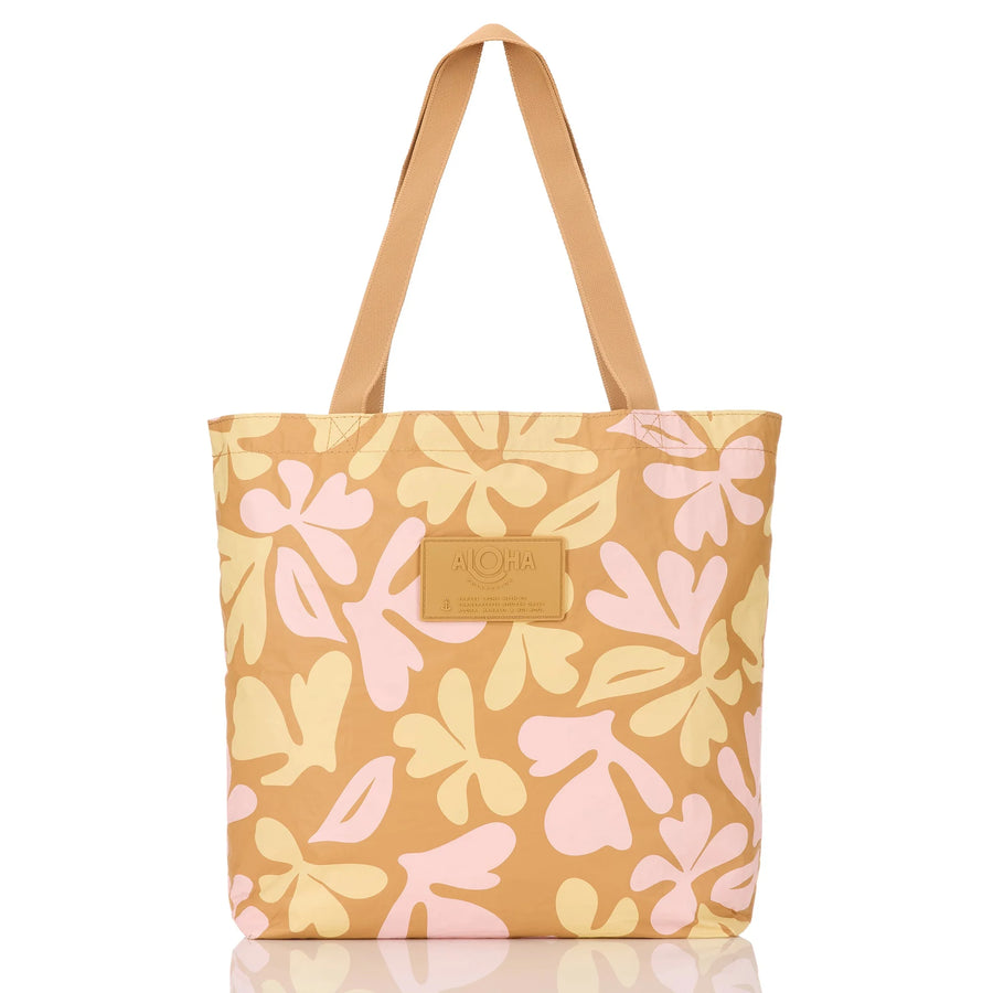 Swoosh Reversible Tote by Aloha Collection | Hey Girl/Tan