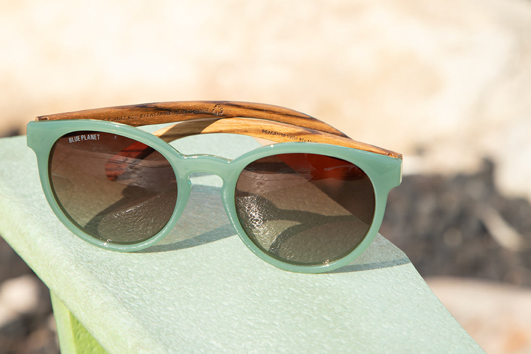 Reagan by Blue Planet | Sage Green/Zebra Wood/Gradient Brown Polarized
