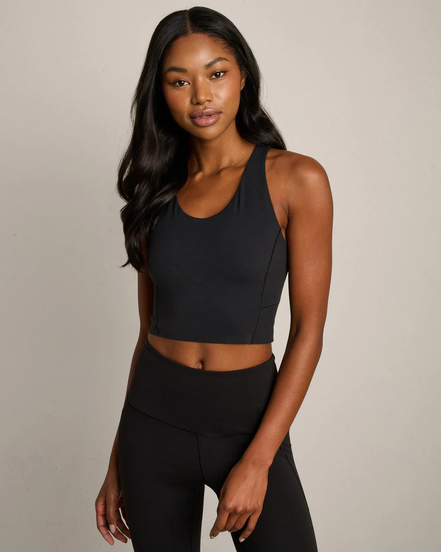 Revive Scoop Longline Bra by Rhone | Pure Black