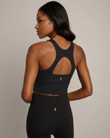 Revive Scoop Longline Bra by Rhone | Pure Black