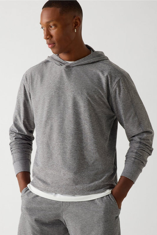 The Cloud Jersey Hoodie by Fabletics | Onyx Heather