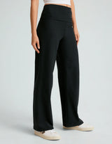 Spacedye Foldover Wide Leg Pant by Beyond Yoga | Darkest Night