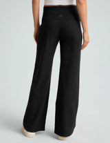 Spacedye Foldover Wide Leg Pant by Beyond Yoga | Darkest Night