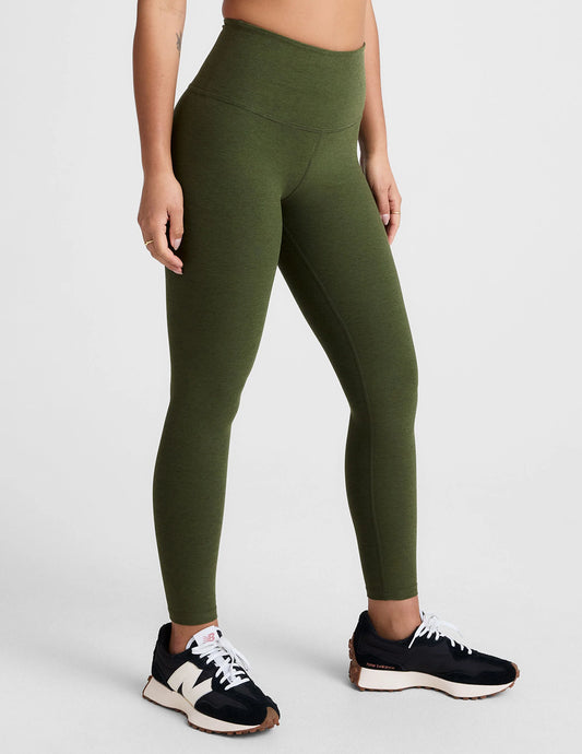 Spacedye Slim Racerback Cropped Tank by Beyond Yoga | Army Green Heather