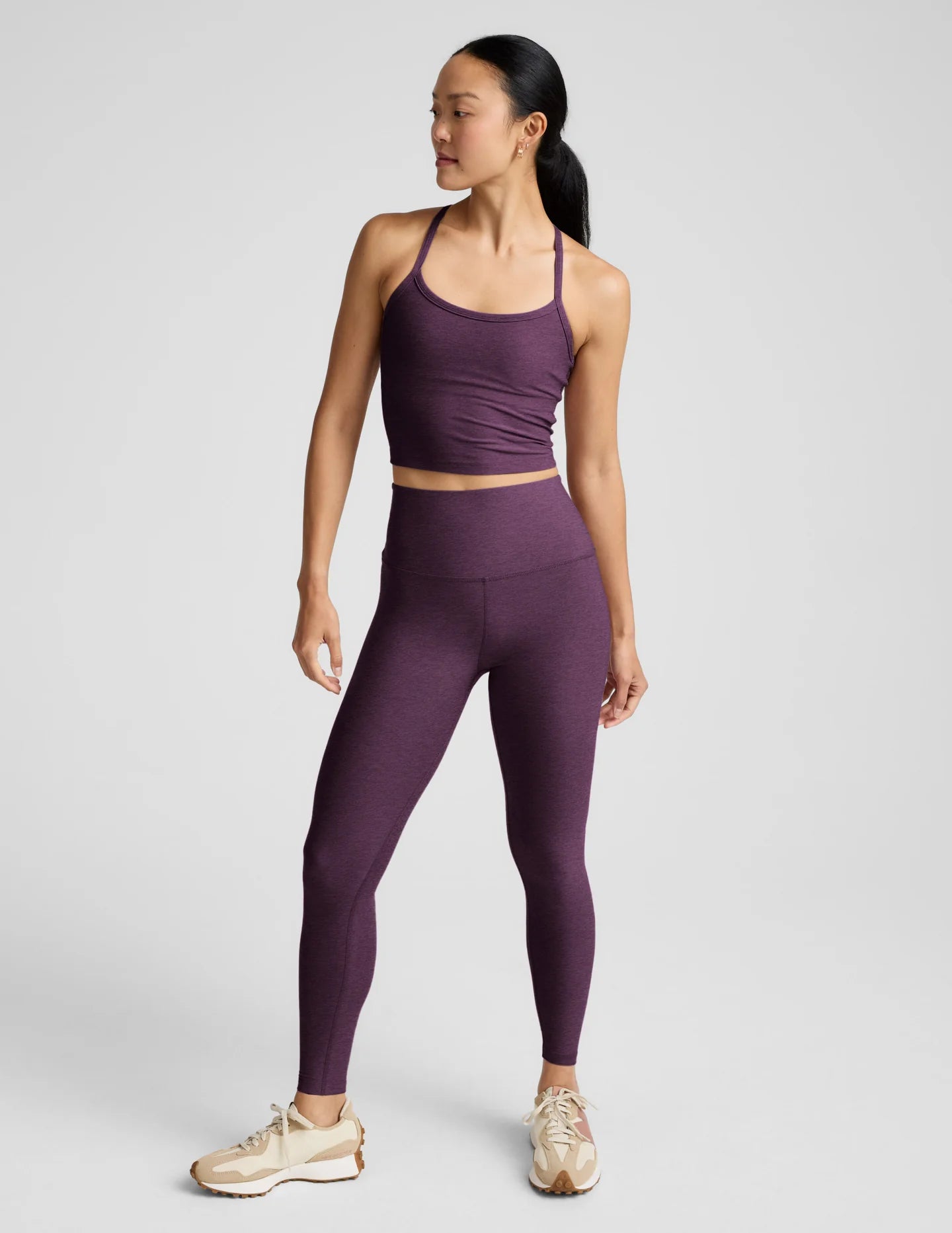 Spacedye Caught In The Midi HW Legging by Beyond Yoga | Brilliant Blackberry Heather