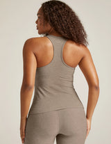 Spacedye Step Up Racerback Tank Birch Heather