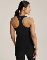 Spacedye Step Up Racerback Tank by Beyond Yoga | Darkest Night