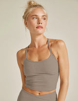 Spacedye Slim Racerback Cropped Tank by Beyond Yoga | Birch Hthr