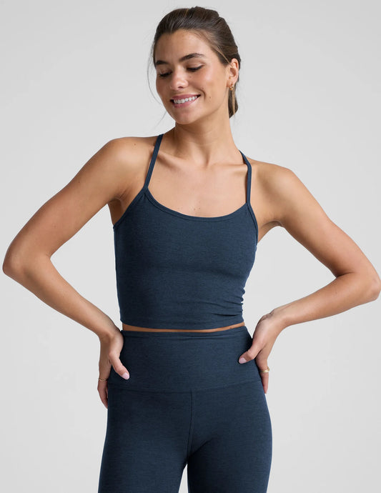 Spacedye Slim Racerback Cropped Tank by Beyond Yoga | Nocturnal Navy