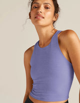 Spacedye Refocus Cropped Tank Periwinkle Cloud Hthr