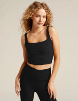 Spacedye Impress Cropped Tank by Beyond Yoga | Darkest Night