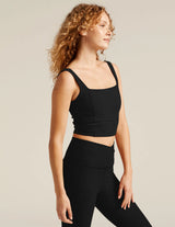 Spacedye Impress Cropped Tank by Beyond Yoga | Darkest Night