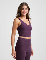 Spacedye Good Day Cropped Tank by Beyond Yoga | Brilliant Blackberry