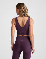 Spacedye Good Day Cropped Tank by Beyond Yoga | Brilliant Blackberry