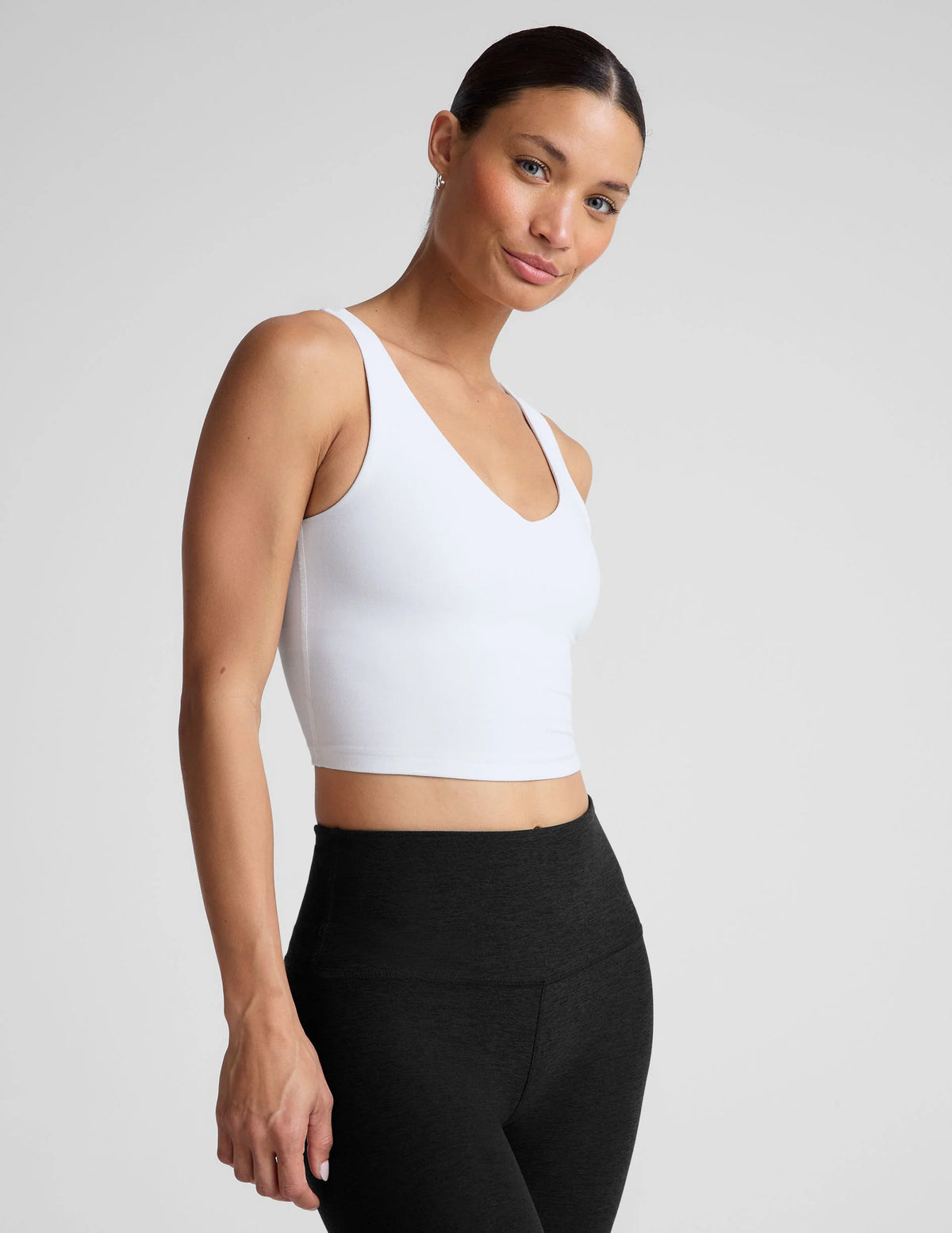 Spacedye Good Day Cropped Tank by Beyond Yoga | Cloud White