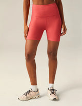 Spacedye Keep Pace Biker Short Coral Glow Hthr