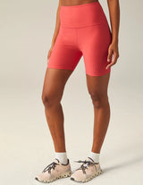 Spacedye Keep Pace Biker Short Coral Glow Hthr