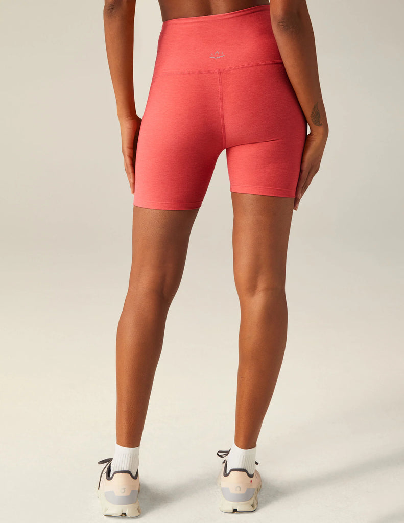 Spacedye Keep Pace Biker Short Coral Glow Hthr