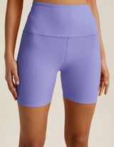 Spacedye Keep Pace Biker Short by Beyond Yoga | Periwinkle Cloud Hthr