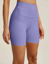 Spacedye Keep Pace Biker Short by Beyond Yoga | Periwinkle Cloud Hthr