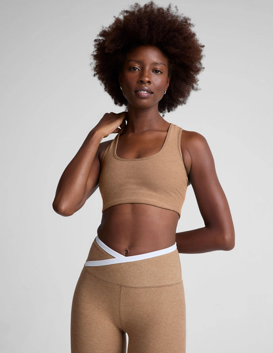 Spacedye Simplicity Bra by Beyond Yoga | Desert Sand Hthr - Zen&Zip