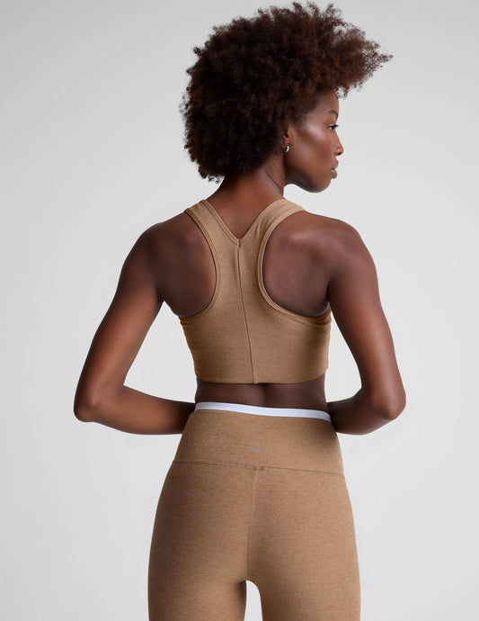 Spacedye Simplicity Bra by Beyond Yoga | Desert Sand Hthr - Zen&Zip