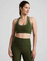 Spacedye Ready Bra by Beyond Yoga | Army Green Heather