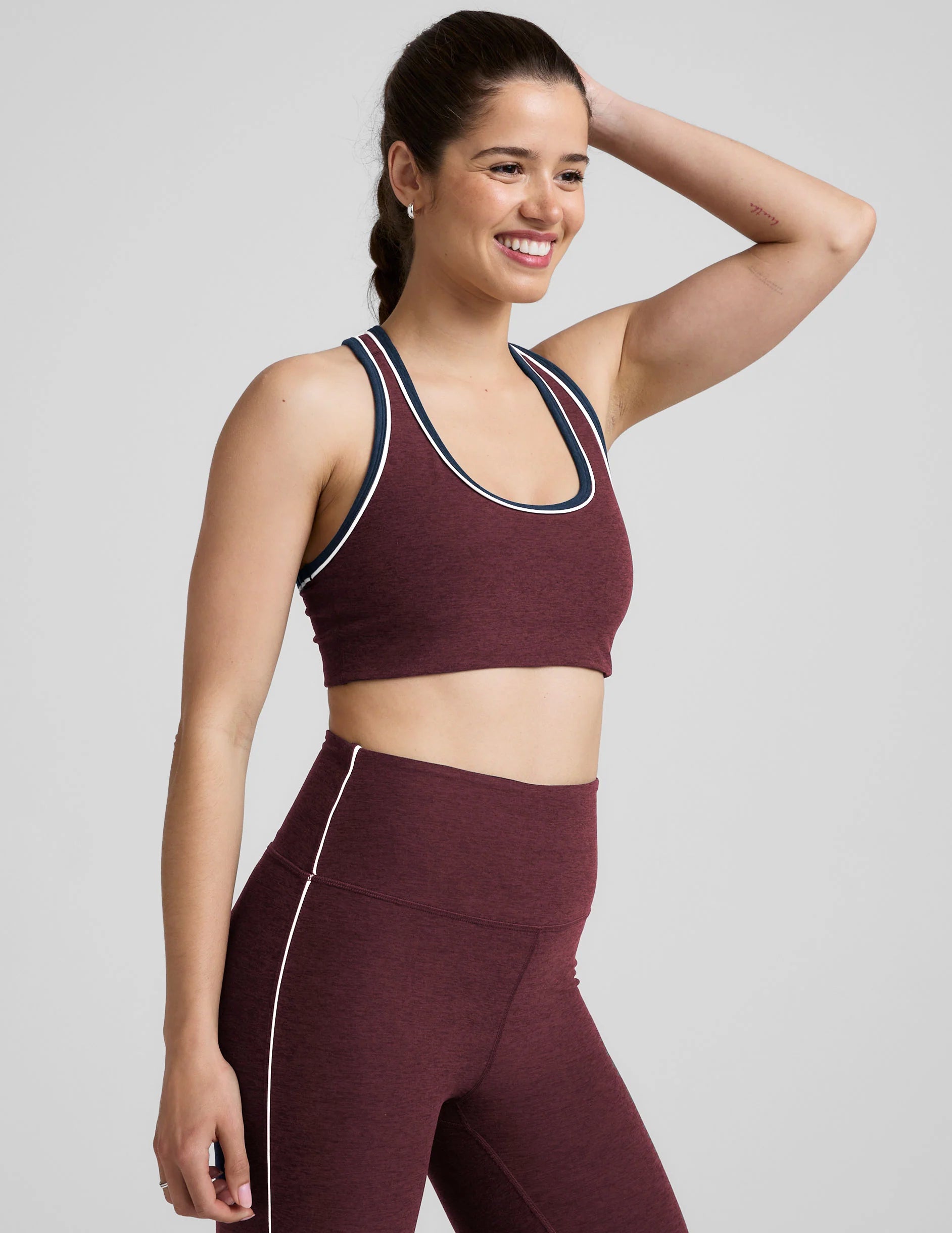 Spacedye Ready Bra by Beyond Yoga | Midnight Burgundy Heather