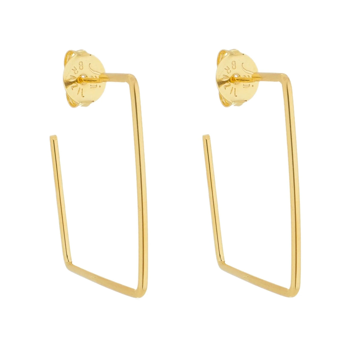 Large Square Hoops by Sai Brazil | 18k Gold Plated