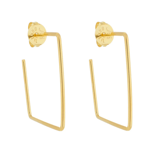 Large Square Hoops by Sai Brazil | 18k Gold Plated - Zen&Zip