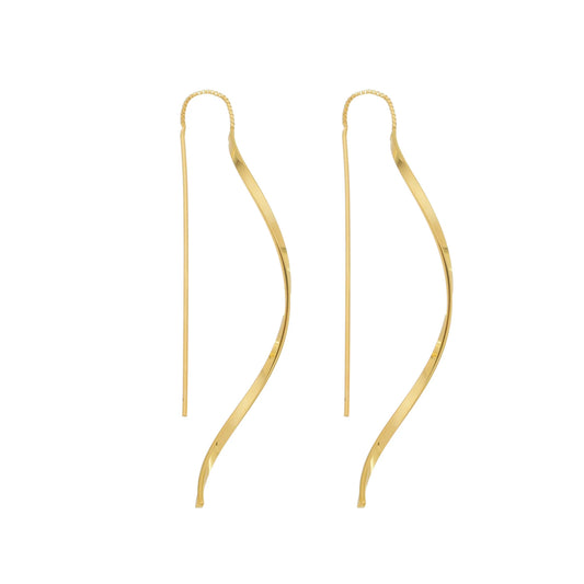 Wavy Thread Earrings by Sai Brazil | 18k Gold Plated - Zen&Zip