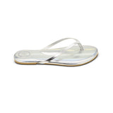 Indie Classic Thin Strap Sandal by Solei Sea | Metallic Silver