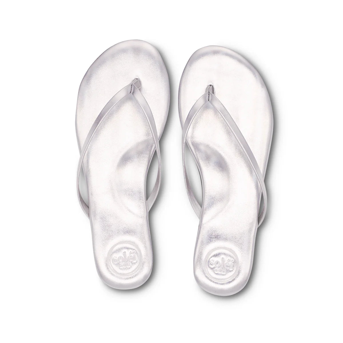Indie Classic Thin Strap Sandal by Solei Sea | Metallic Silver