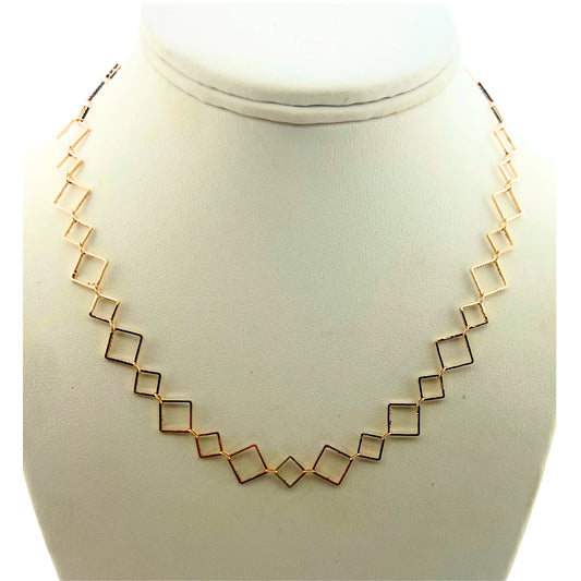 Squares 16" Necklace by Sai Brazil | 18k Gold Plated - Zen&Zip