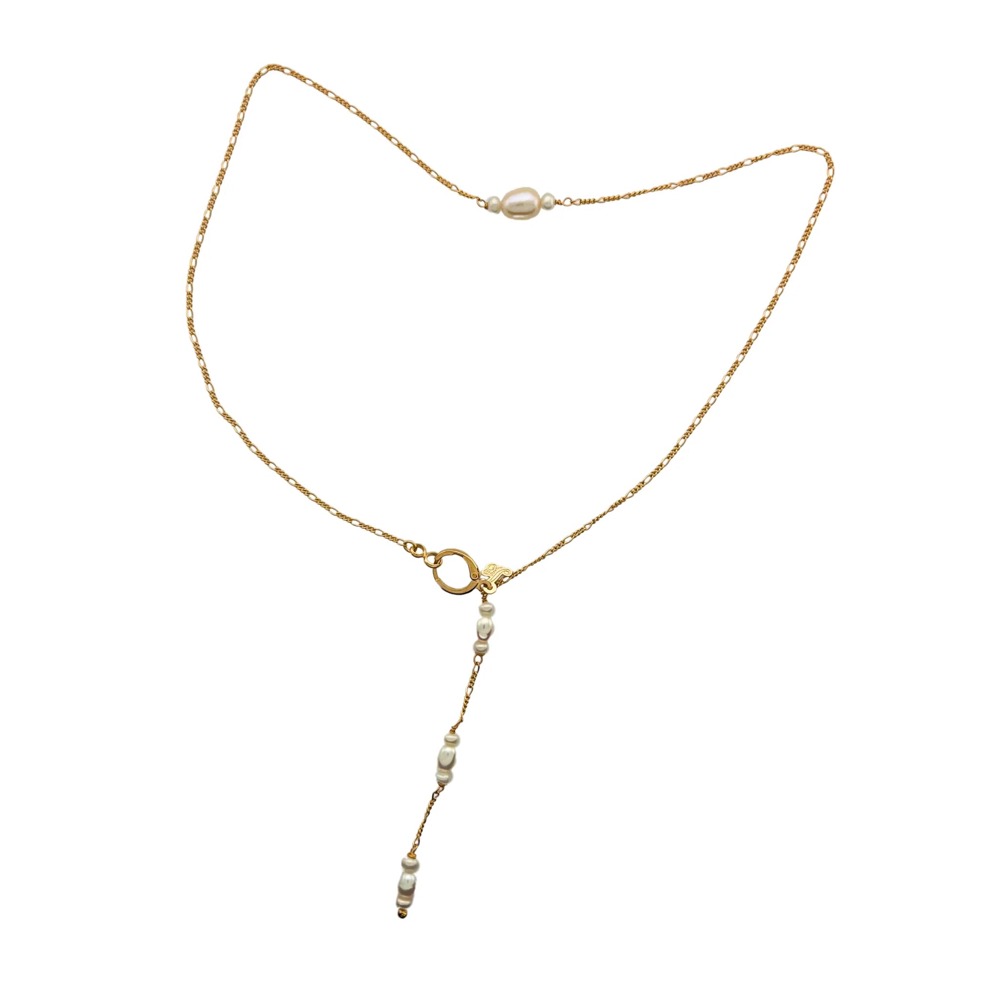 Fresh Water Pearl and Gold Necklace by Sai Brazil | 18k Gold Plated - Zen&Zip