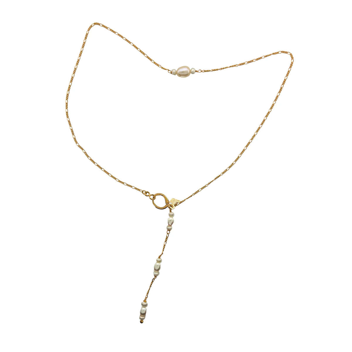 Fresh Water Pearl and Gold Necklace by Sai Brazil | 18k Gold Plated