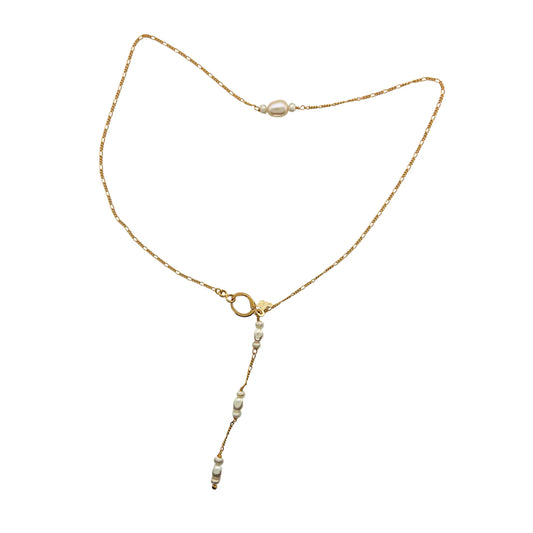 Fresh Water Pearl and Gold Necklace by Sai Brazil | 18k Gold Plated - Zen&Zip