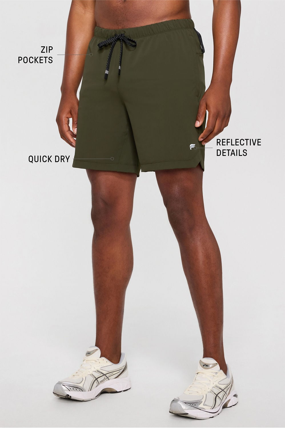 The 7” One Short by Fabletics | Dark Olive