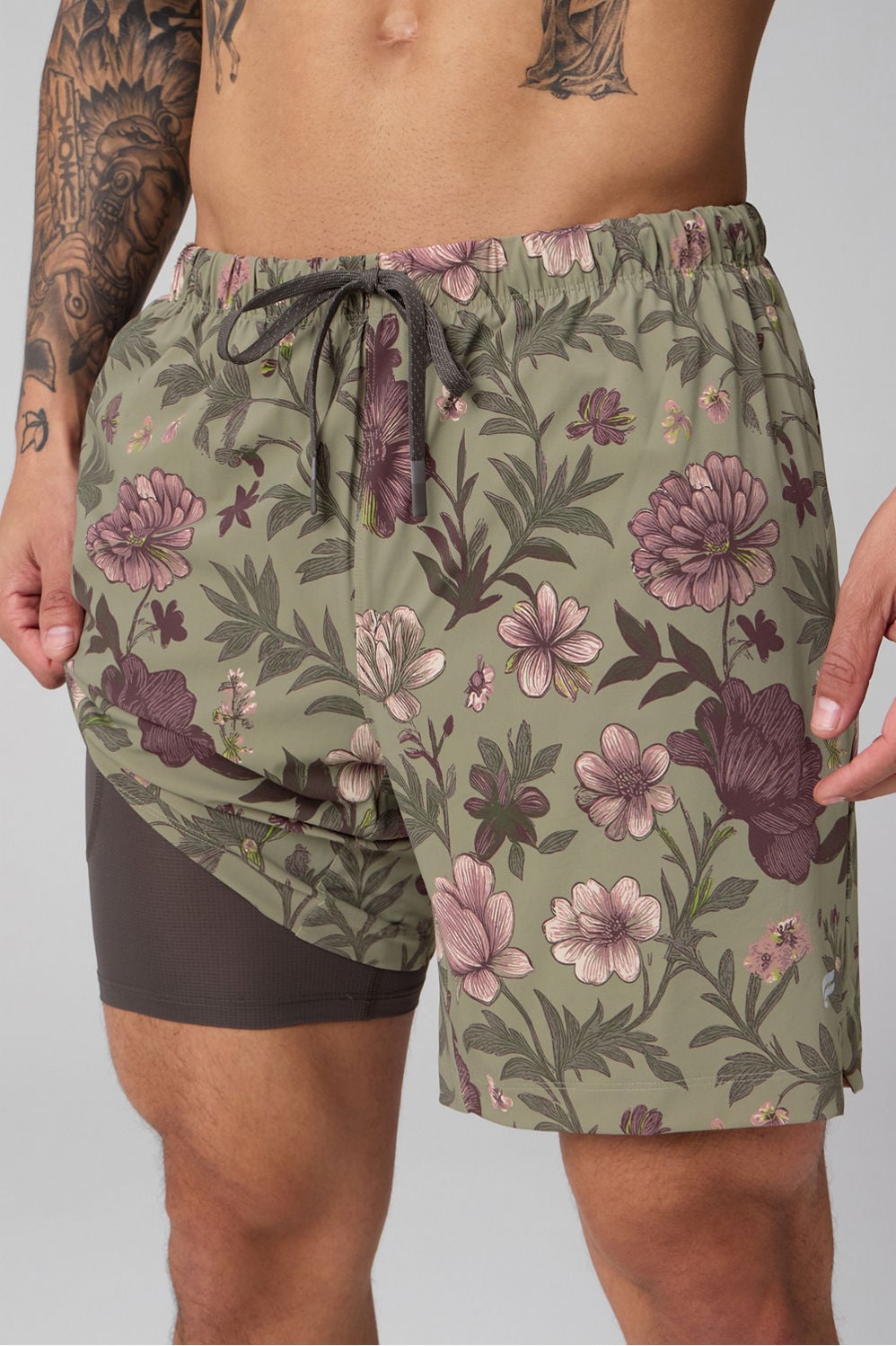 The 5” One Short by Fabletics | Seagrass Wildflowers