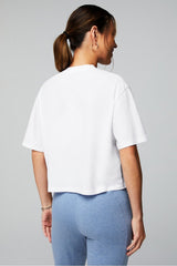 100% Cotton Boxy Tee by Fabletics | Classic White