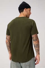 The 24/7 Tee Curved Hem by Fabletics | Dark Olive