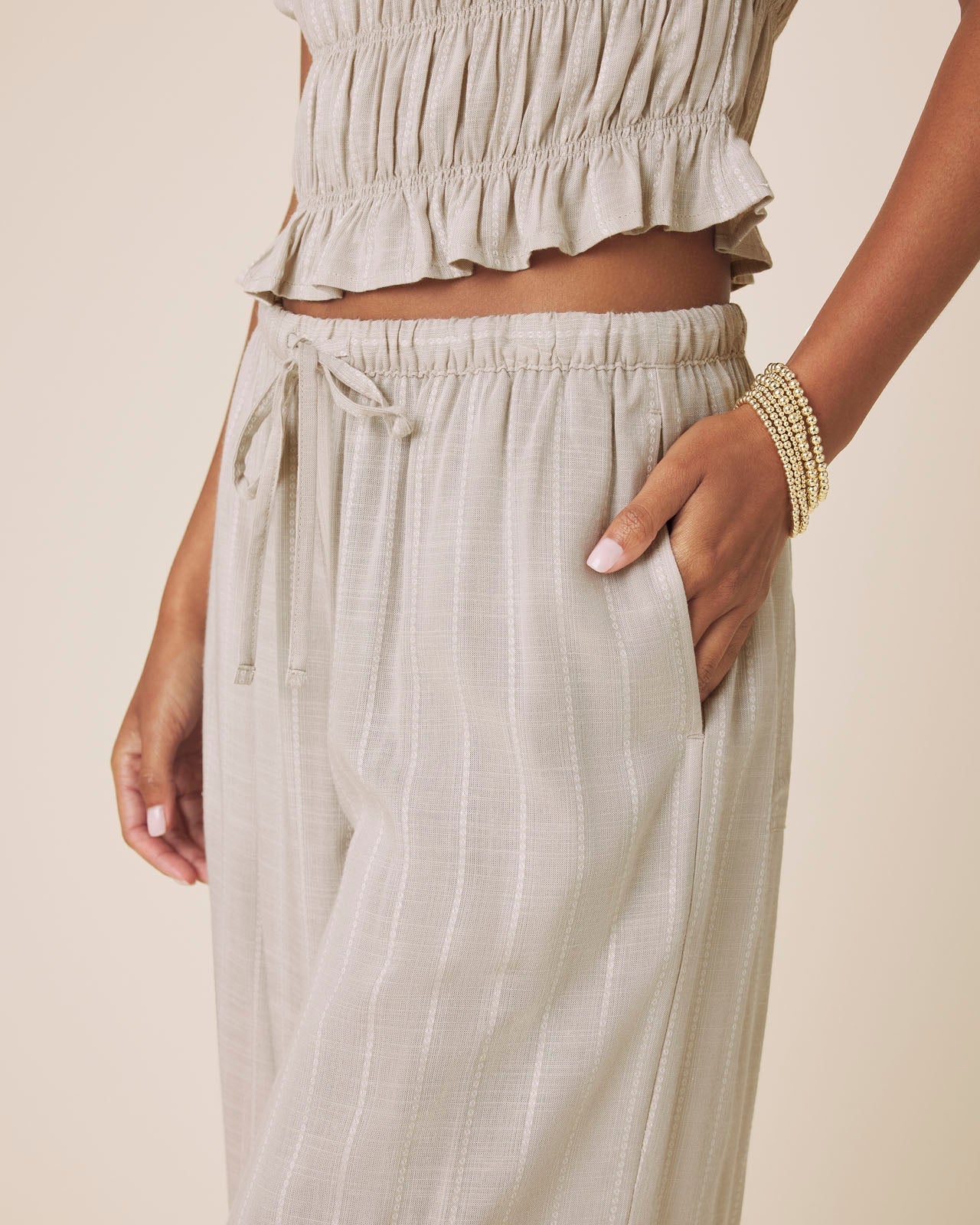 Bianca Pant by Splendid | Light Fawn/White