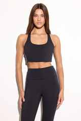 Nirvana Infinity Longline Bra by Spiritual Gangster | Black