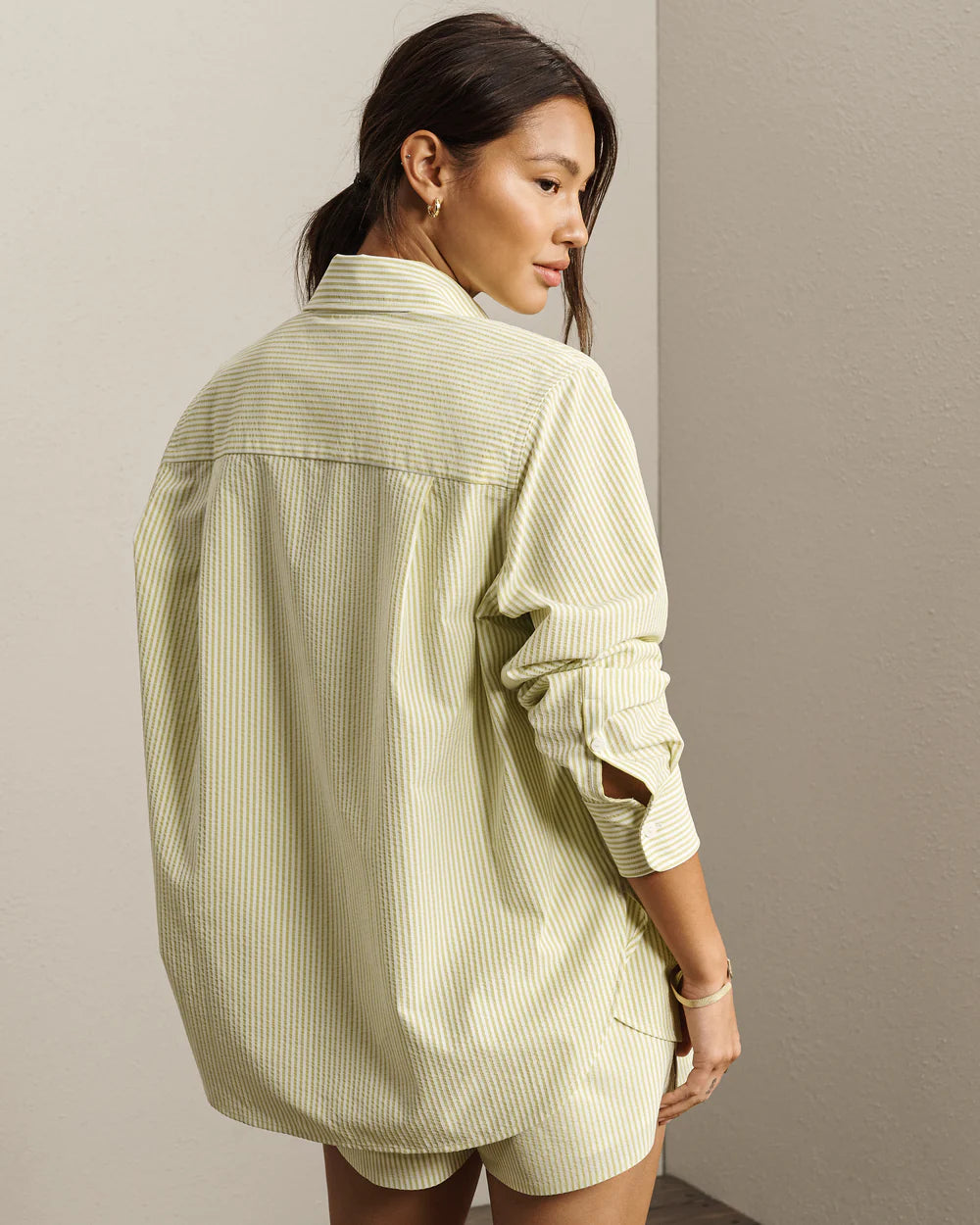 Saltair ButtonUp by Rhone | Citron Stripe