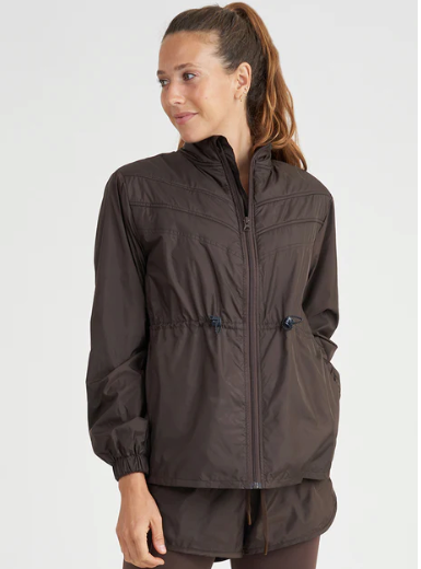 Thrive Societe Puffer Zip Up Fudge