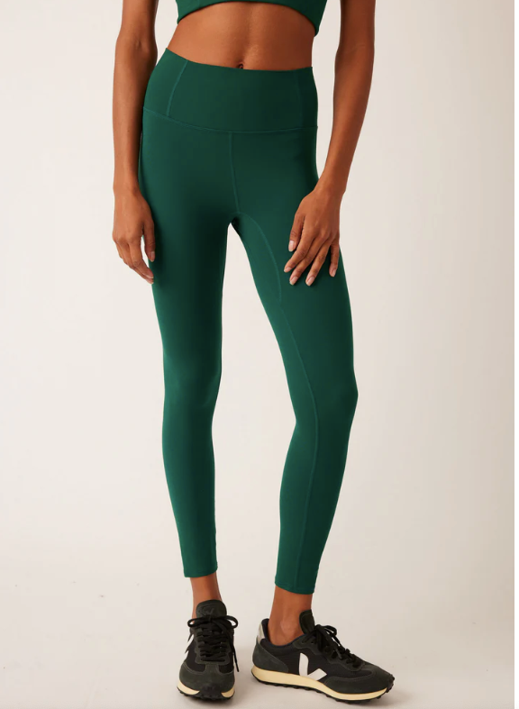 Free People Never Better High Waisted Leggings Emerald Green