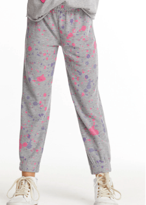 Splatter Paint Pant by Chaser Kids | Heather Gray - Zen&Zip