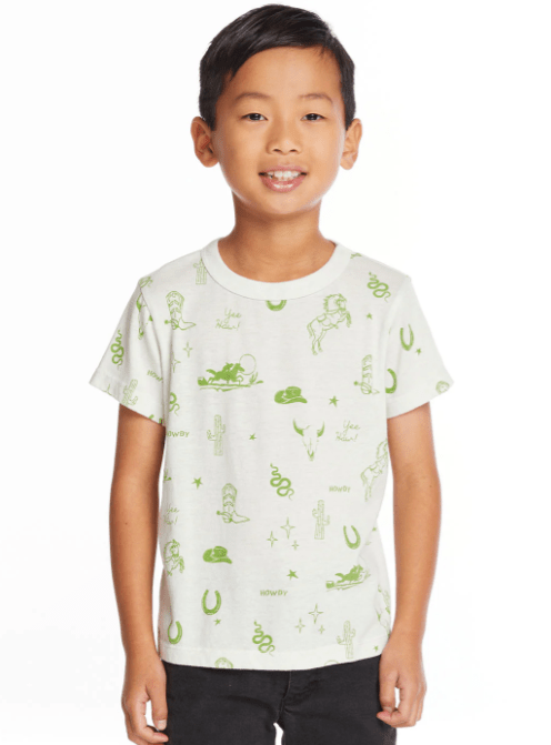 Cowboy Life Tee by Chaser Kids | Salt - Front