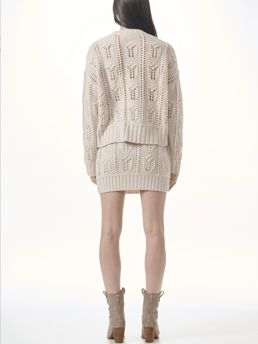 Portland Cable Sweater Skirt by Splendid | Pale Oak Heather - Zen&Zip